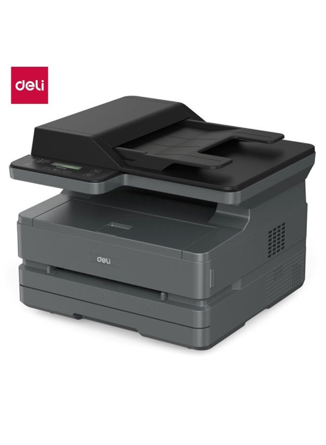 Deli طابعة ليزر أحادية اللون Deli M3100ADNW | طباعة نسخ مسح | 31 صفحة في الدقيقة | طباعة مزدوجة وADF | 1200×1200 نقطة في البوصة | USB + واي فاي + LAN | حبر 3500 صفحة | طابعة مكتبية منزلية A4 - Image 1